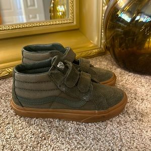 Kids Vans Green Shoe